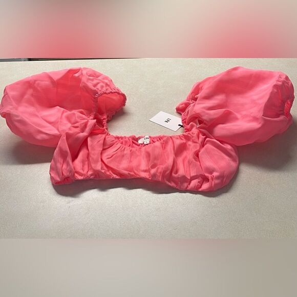 LPA Caspian Top in Neon Pink size Large Small Discoloration NWT (6-22) - Picture 1 of 5